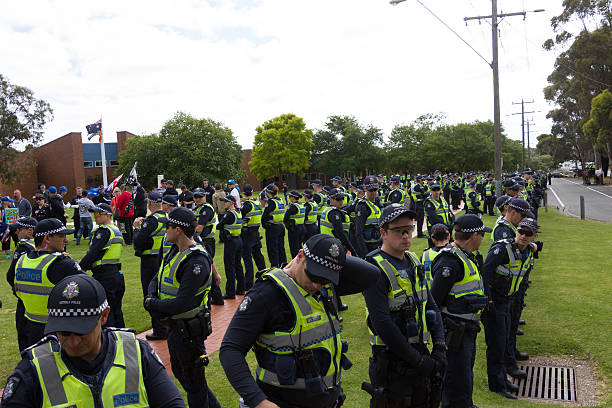 Event security team managing crowd at Melbourne concert