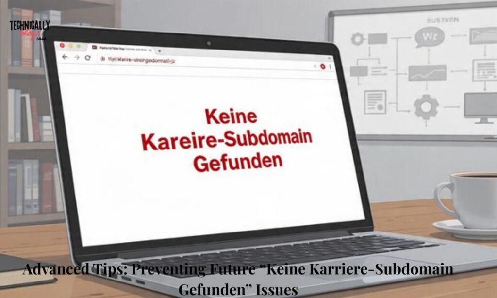 Advanced Tips: Preventing Future “Keine Karriere-Subdomain Gefunden” Issues